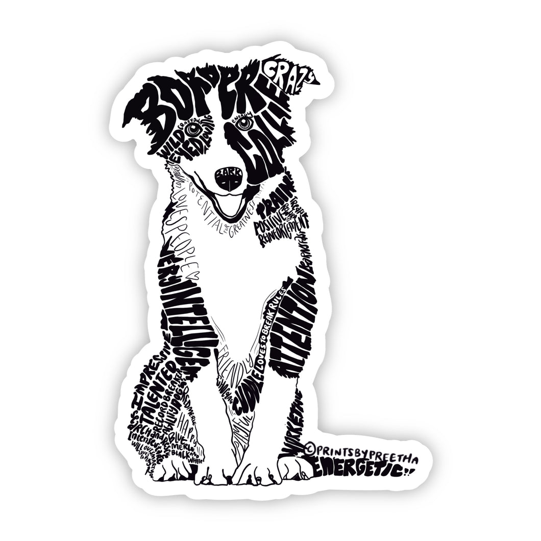 Border Collie Dog Vinyl Sticker